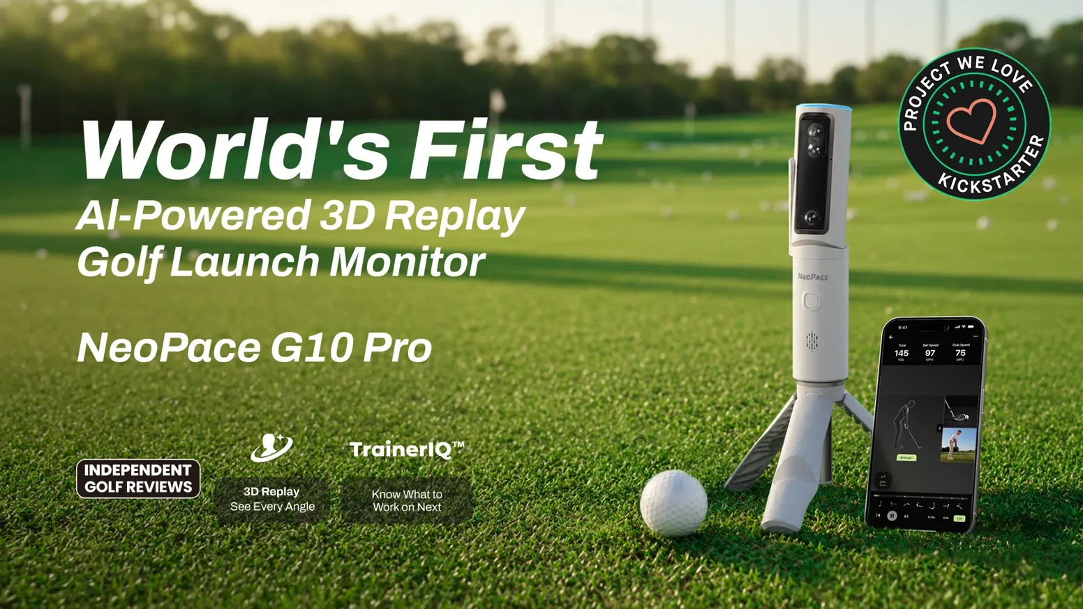 NeoPace G10 Pro AI 3D-Replay Golf Launch Monitor