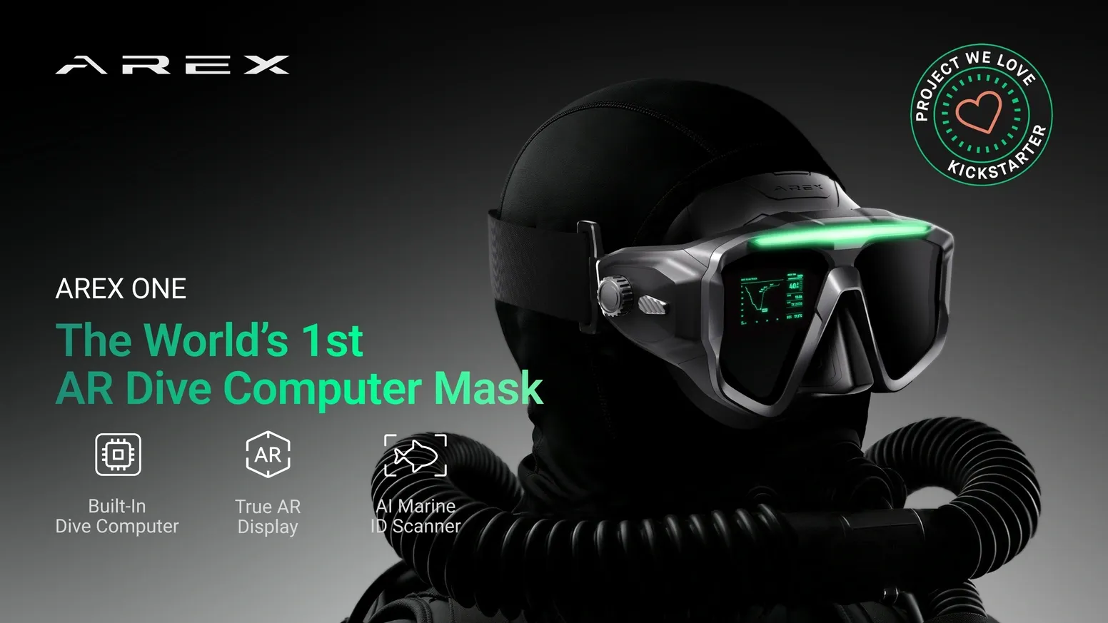 AREX ONE AR Dive Computer Mask
