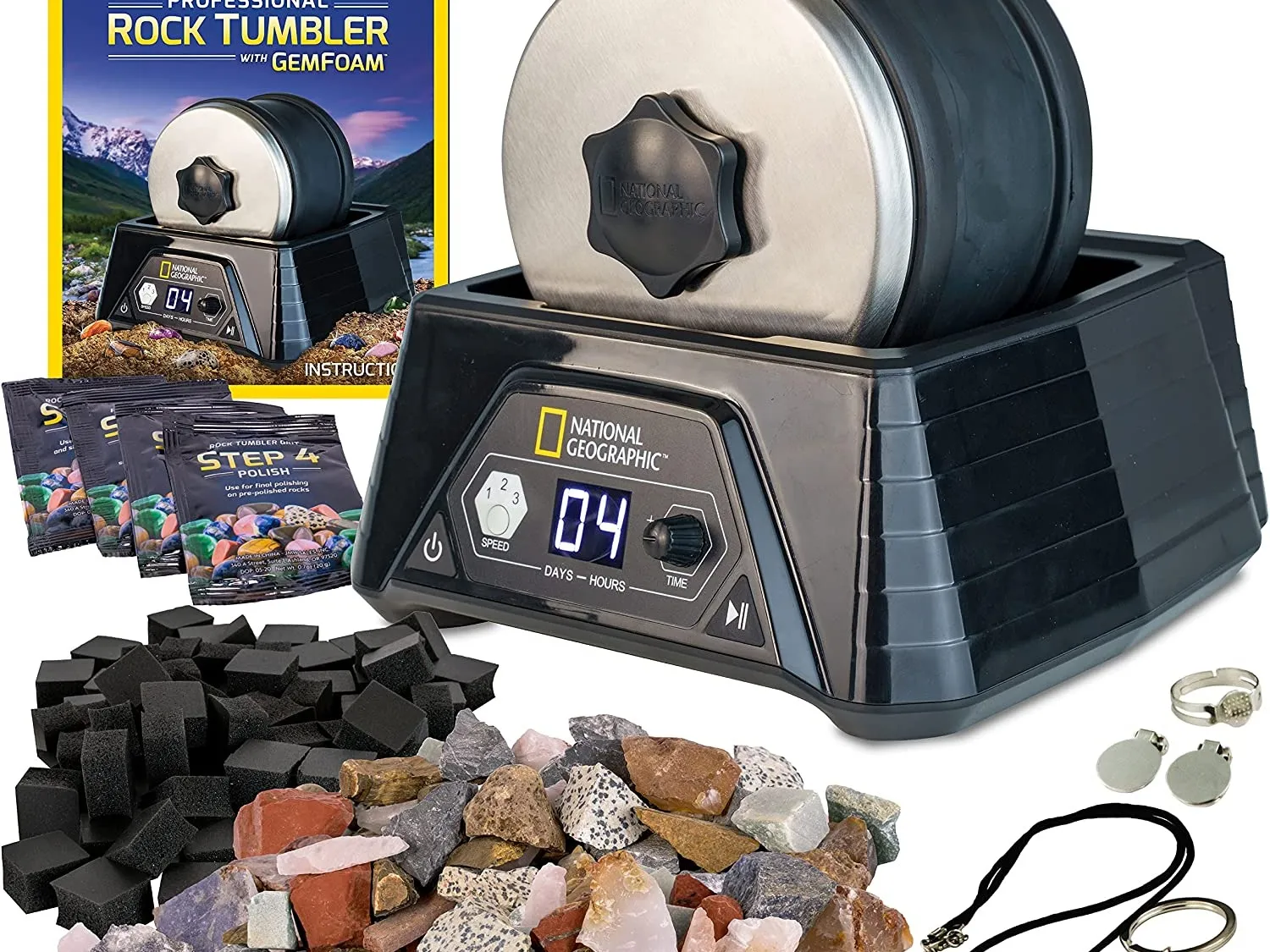National Geographic Professional Rock Tumbler Kit