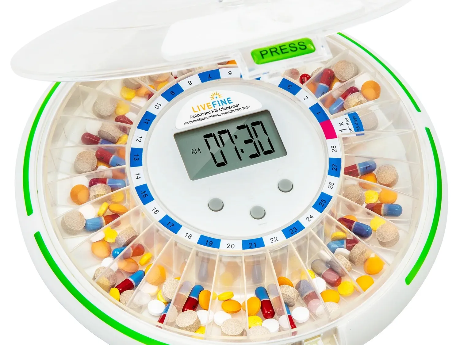 LiveFine 28-Day Automatic Pill Dispenser