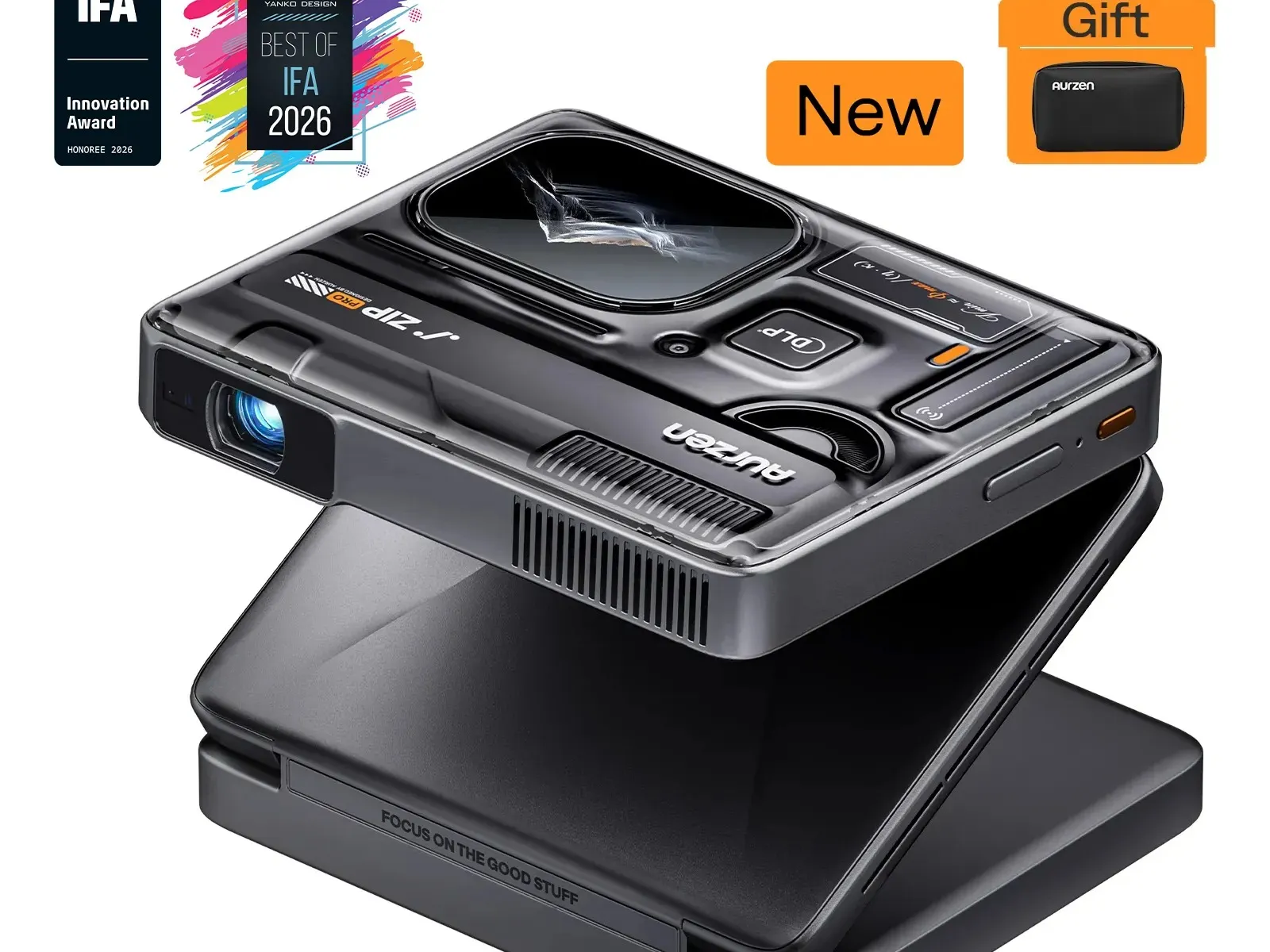 Aurzen ZIP Pro Tri-Fold Full HD Portable Projector