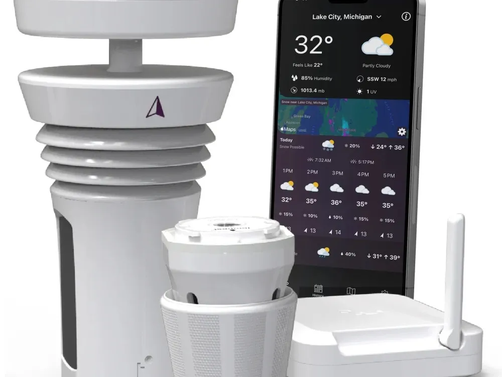Tempest Weather Station with Ultrasonic Wind and Haptic Rain Sensing