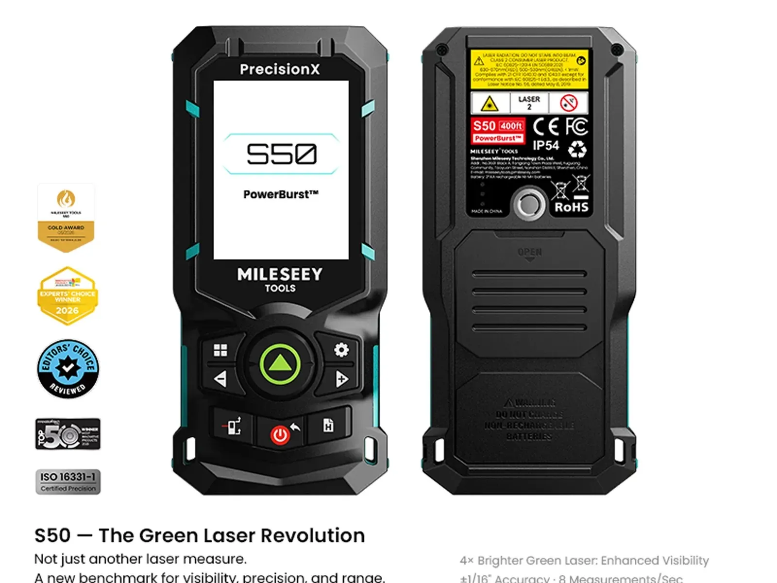 MILESEEY S50 Green Laser Distance Meter