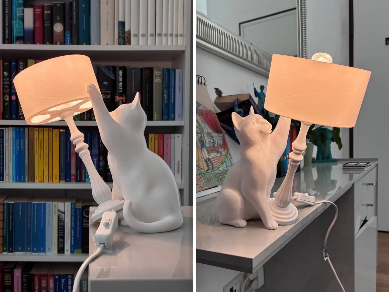Someone Turned “Cat Knocking Things Off Tables” Meme Into a 3D Printed Lamp